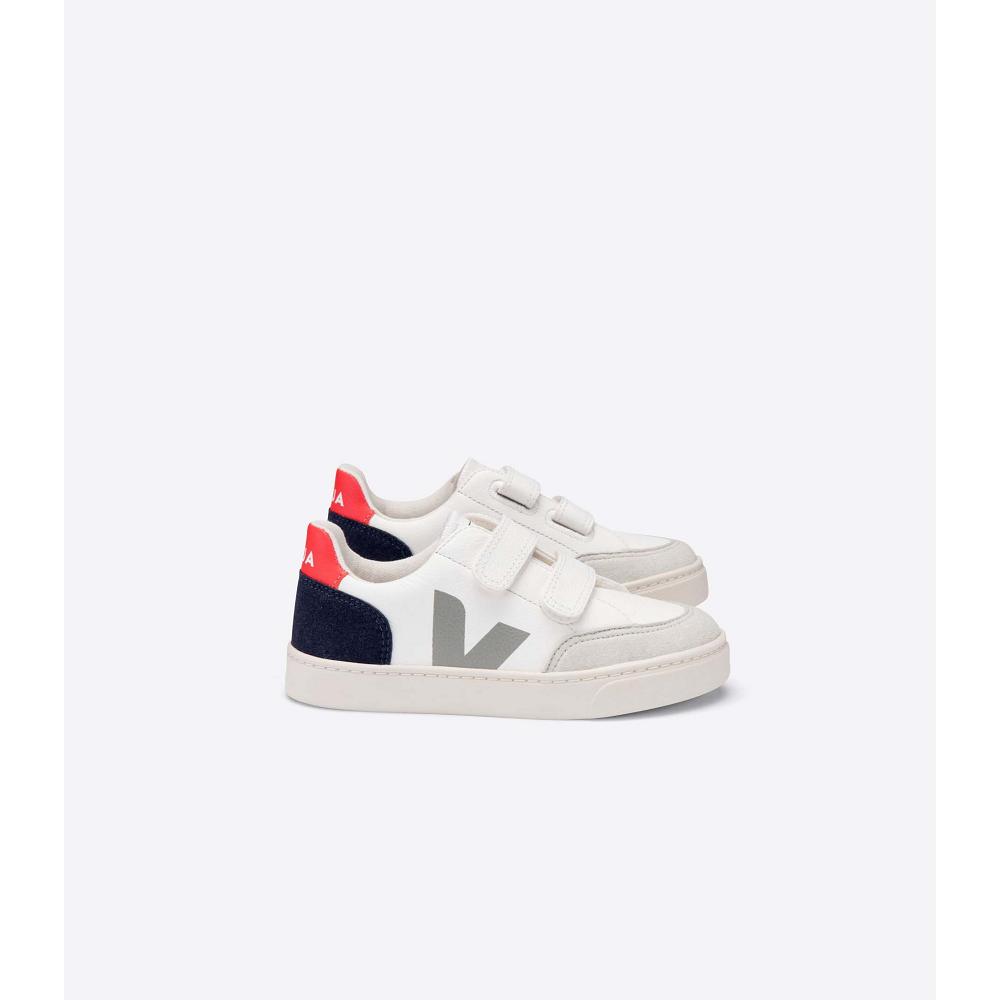 Veja V-12 CHROMEFREE Sneakers Kinderen White/Black | BE 886AHK